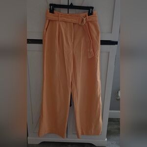 Women's Orange Belted Pants